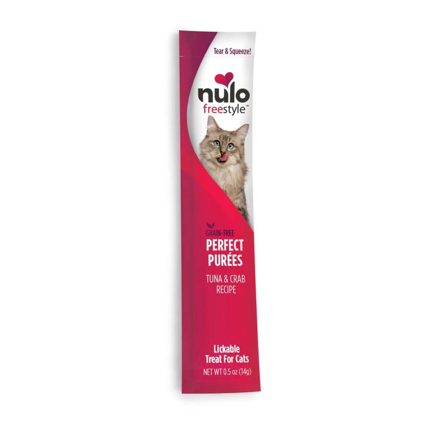 Nulo Freestyle Perfect Purees Grain-Free Cat Food Topper/Treat Tuna & Crab 48ea/0.5 oz, 48 pk