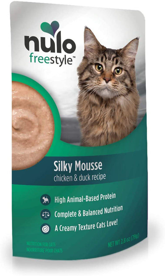 Nulo Freestyle Silky Mousse Cat Food Topper Chicken & Salmon 24ea/2.8 oz