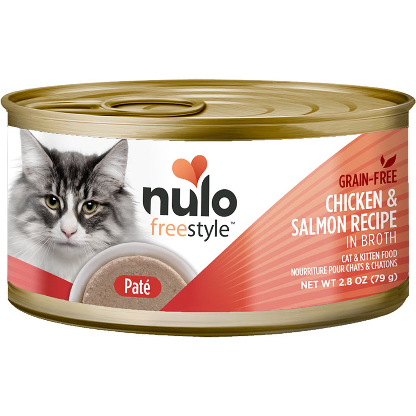 Nulo FreeStyle Smooth Pate Grain-Free Wet Cat Food Chicken & Salmon 12ea/2.8 oz