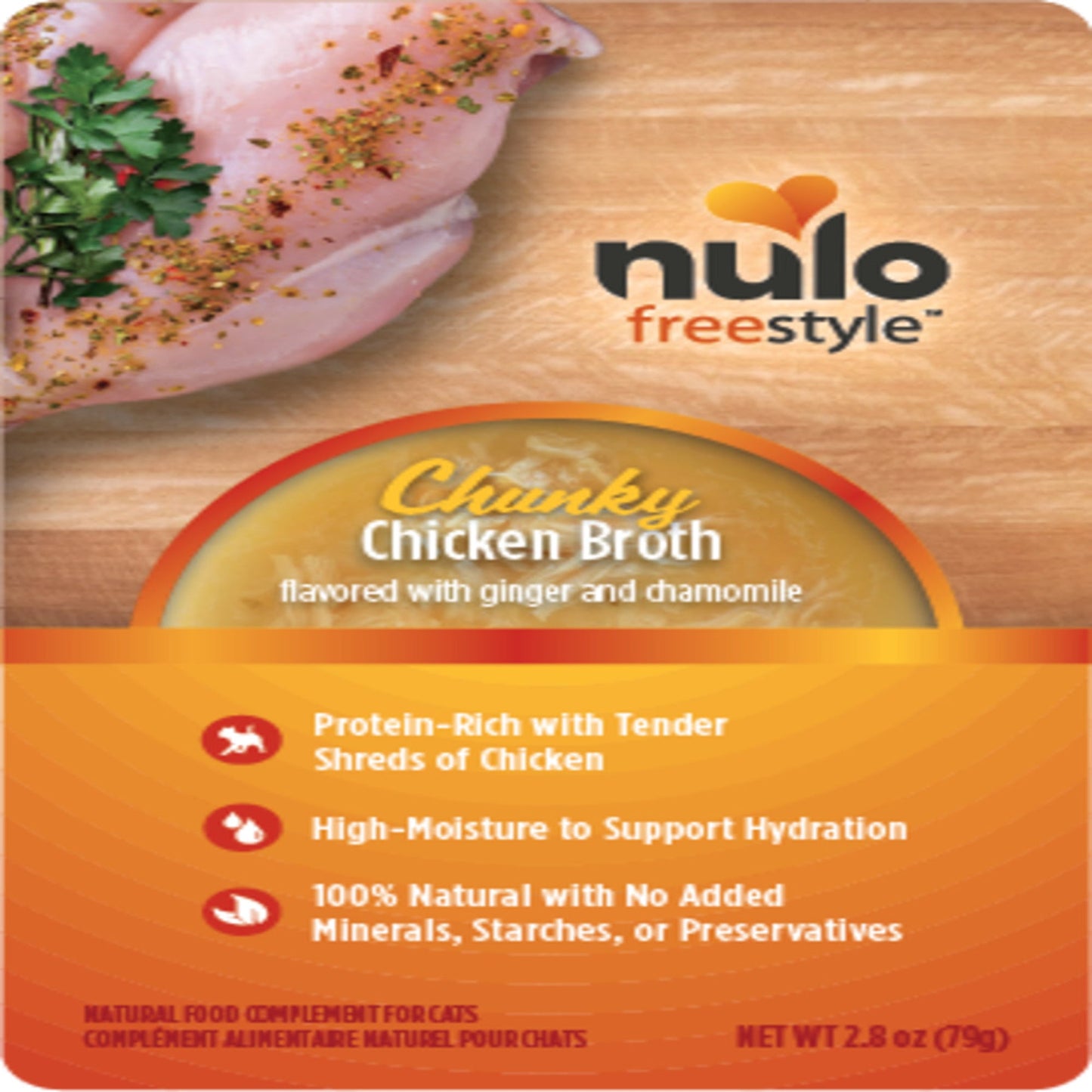 Nulo FreeStyle Chunky Broths Wet Cat Food Chicken 24ea/2.8 oz