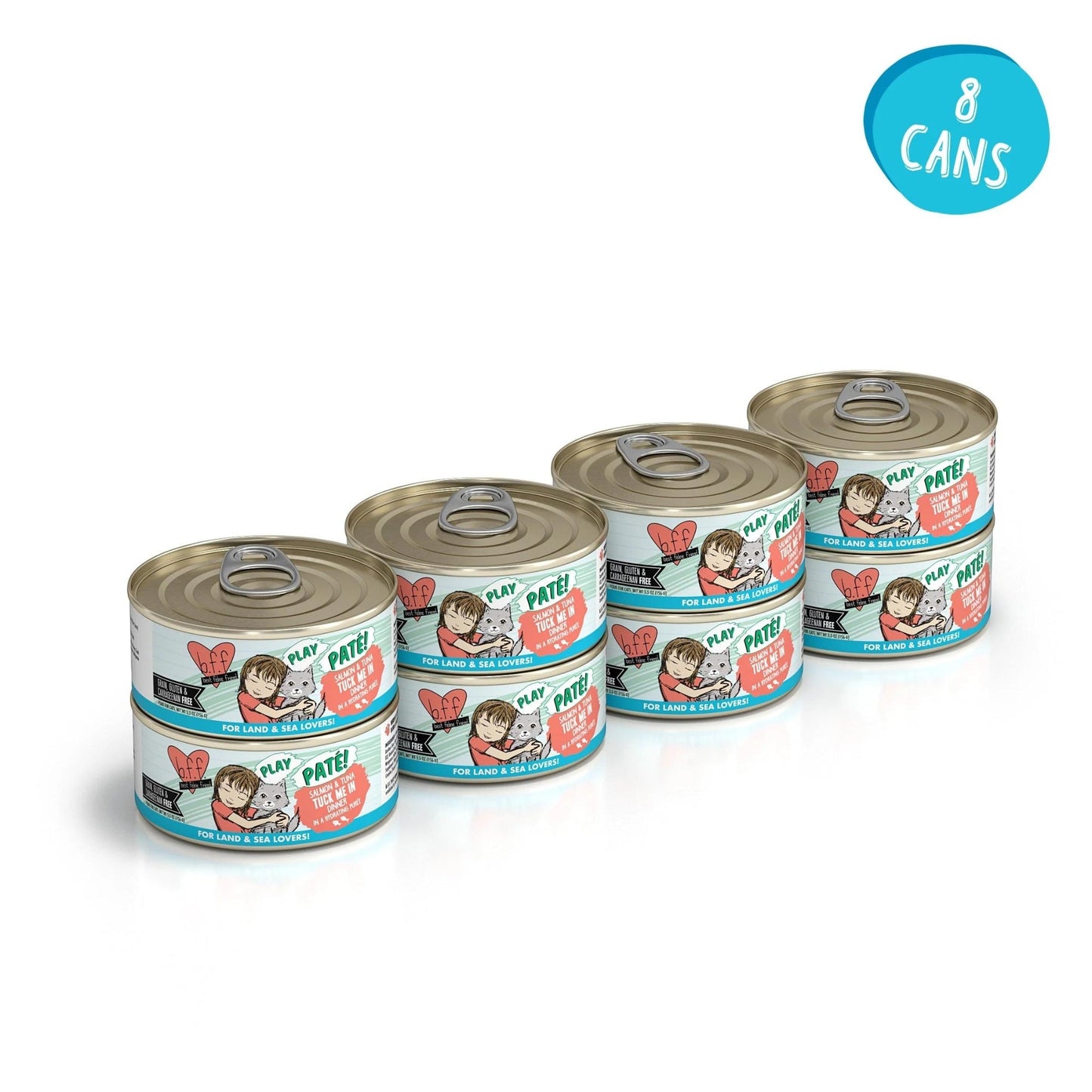 BFF Cat Play Salmon and Tuna Tuck Me In Dinner 5.5oz. (Case of 8)