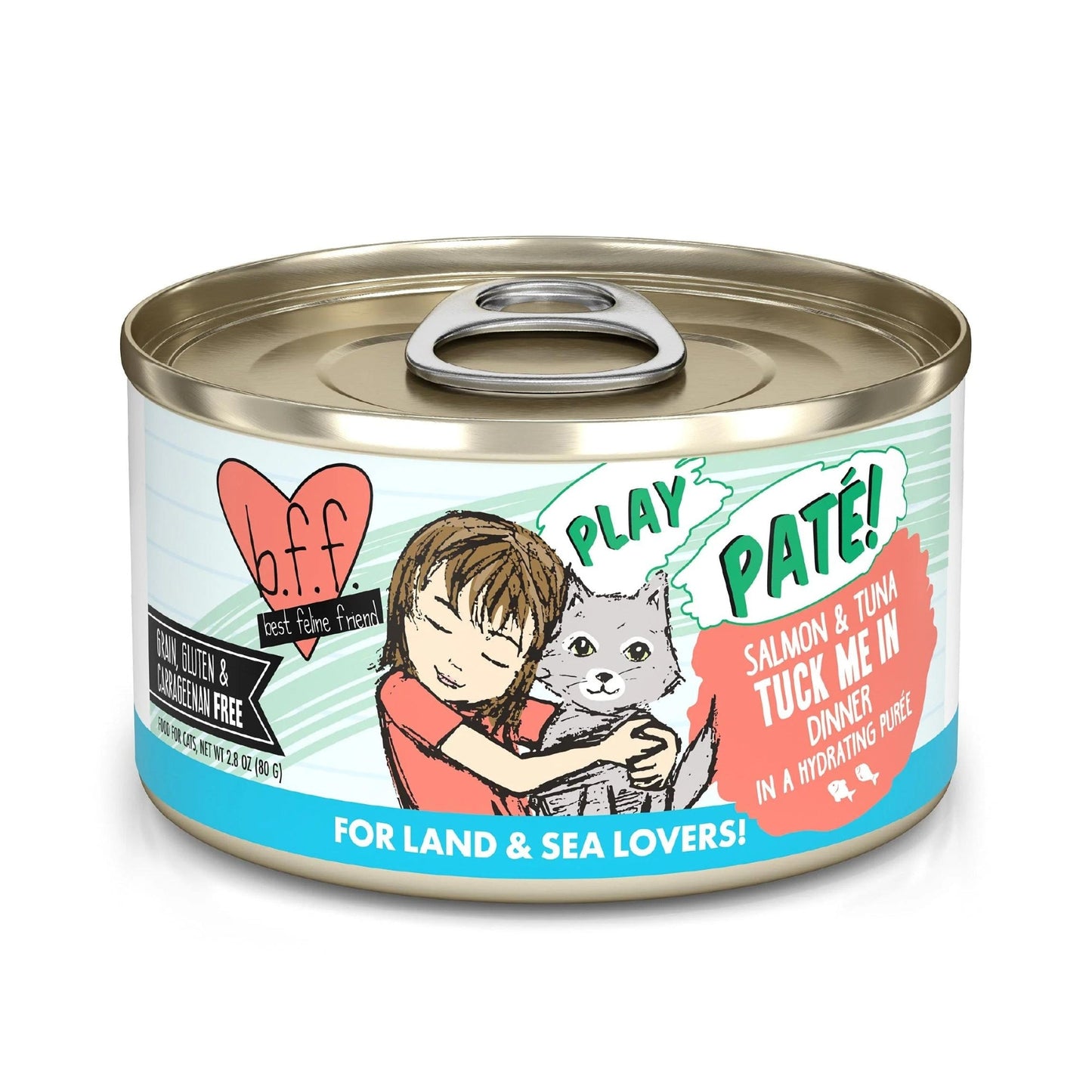 BFF Cat Play Salmon and Tuna Tuck Me In Dinner 2.8oz. (Case of 12)