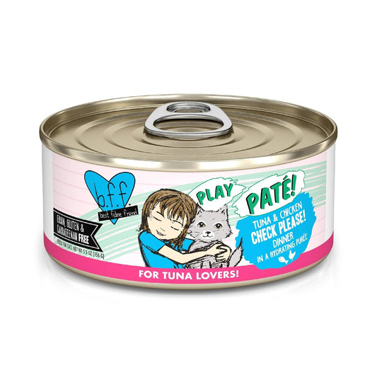 BFF Cat Play Tuna and Chicken Check Please! Dinner 5.5oz.(Case of 8)