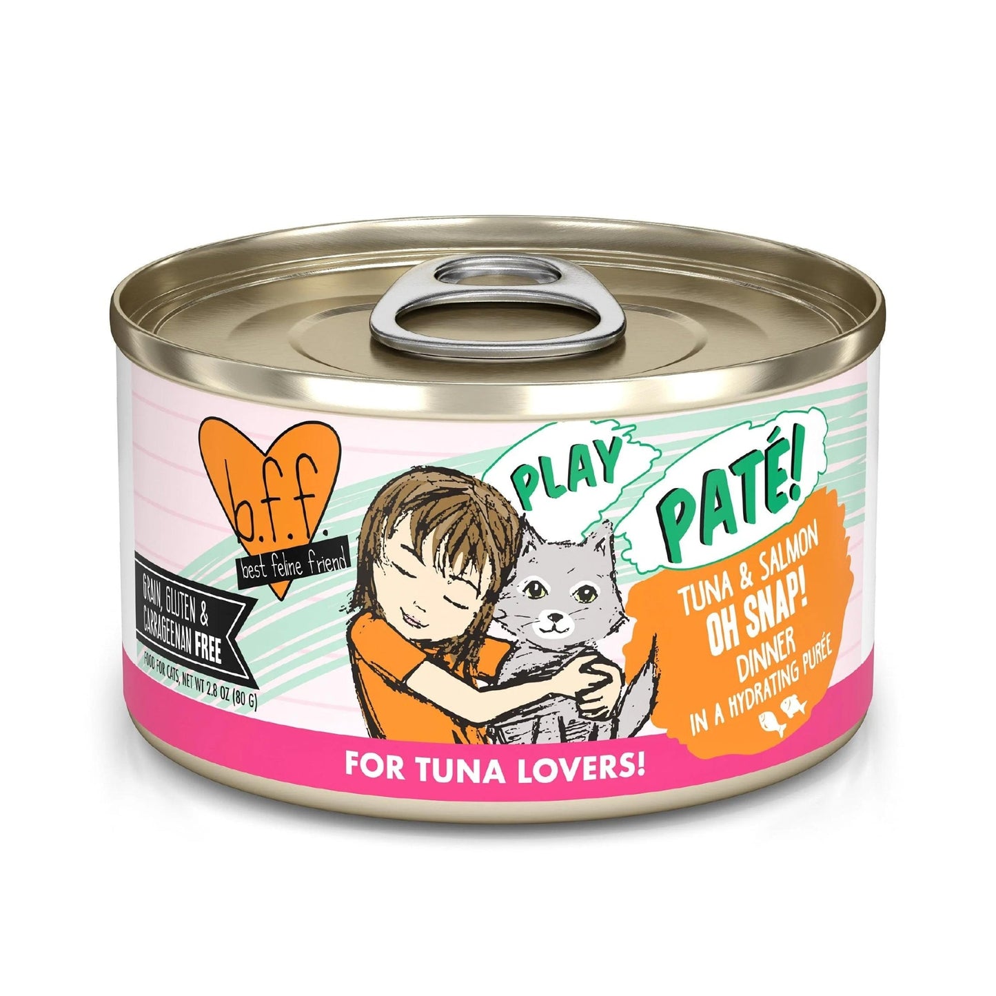 BFF Cat Play Tuna and Salmon Oh Snap! Dinner 2.8oz. (Case of 12)