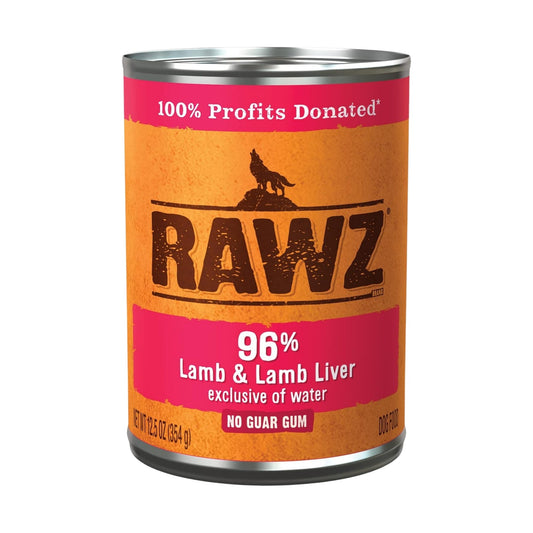 Rawz Dog 96% Lamb Lamb Liver 12.5oz. Pate (Case of 12)