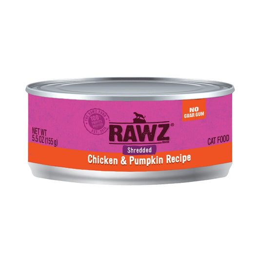 Rawz Cat Shredded Chicken Pumpkin 5.5oz. (Case of 24)