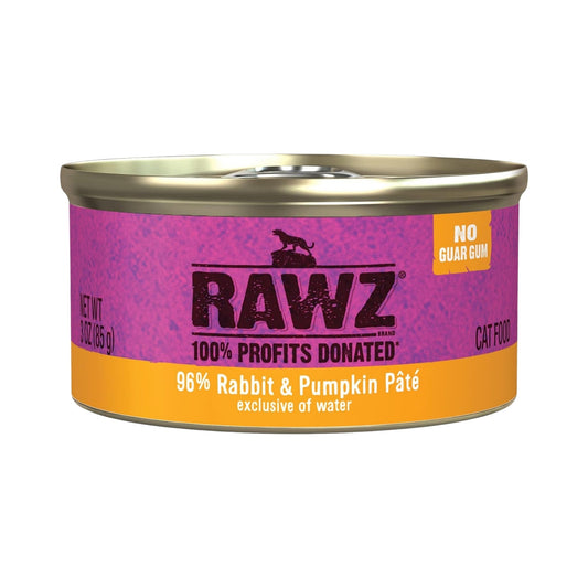 Rawz Cat 96% Rabbit Pumpkin Pate 3oz. (Case of 18)