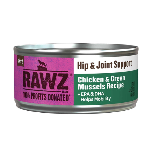 Rawz Hip and Joint Cat 5.5oz. Chicken Green Mussels Pate (Case of 24)