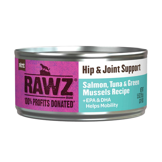 Rawz Hip and Joint Cat 5.5oz. Salmon Tuna Green Mussels Pate (Case of 24)