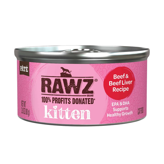 Rawz Cat 2.8oz. Kitten Beef Beef Liver Pate (Case of 18)