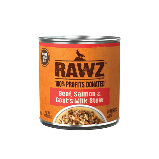 Rawz Stew Dog 10oz. Beef Salmon Goat Milk (Case of 12)