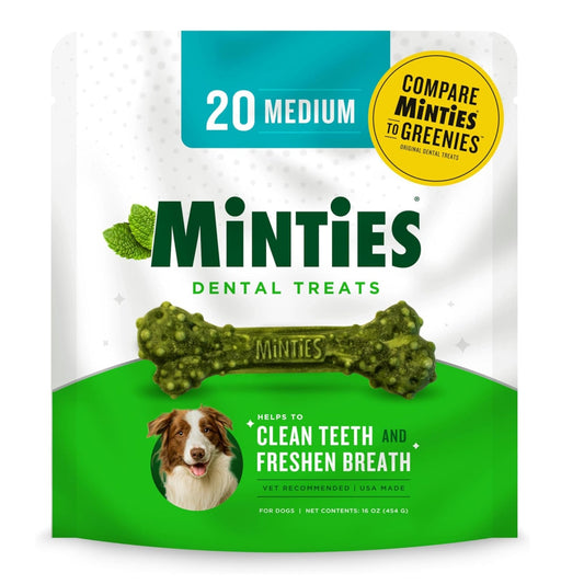 Vetiq Minties Dental Bone For Dogs Medium/Large 16oz. - 20count