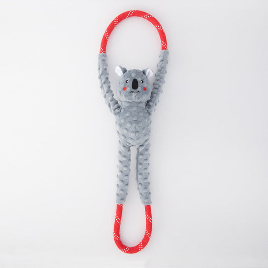 ZippyPaws RopeTugz Dog Toy Koala Grey 1ea/LG