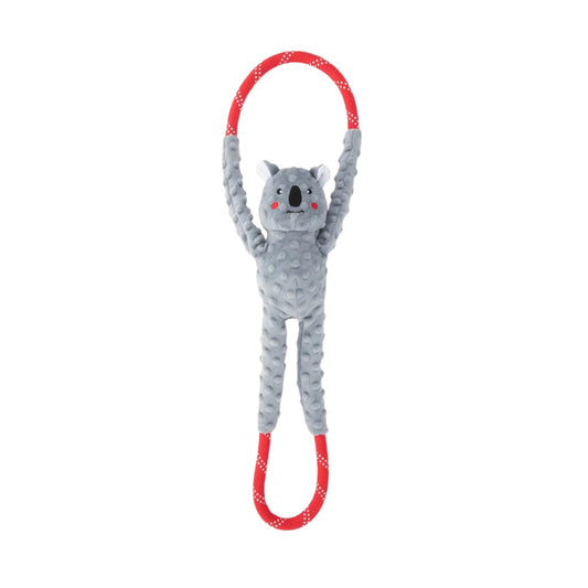 ZippyPaws RopeTugz Dog Toy Koala Grey 1ea/LG