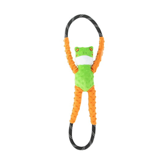 ZippyPaws RopeTugz Dog Toy Tree Frog Green 1ea/LG