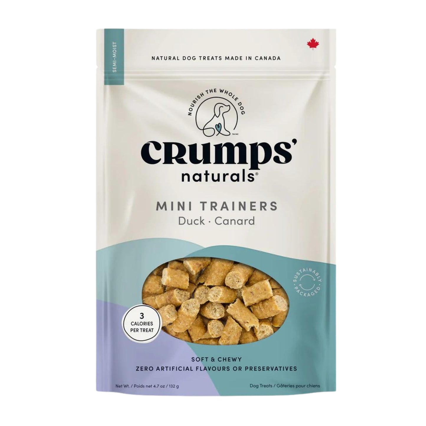 Crumps Naturals Dog 10.6oz.Mini Trainers Semi-Moist Duck