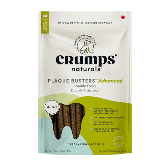 Crumps Naturals Dog 10Pk Plaque Busters Advanced Double Fresh