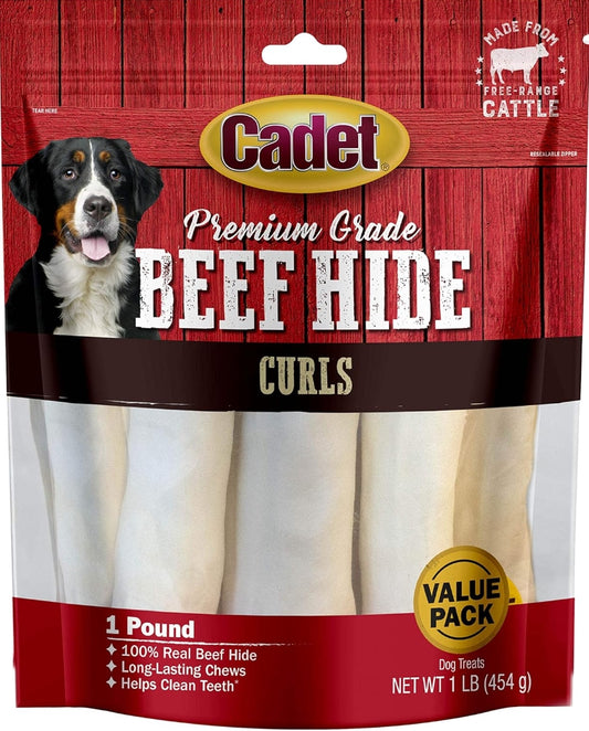 Cadet Premium Grade Beef Hide Chew Curls