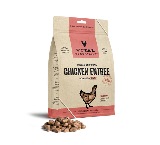 Vital Essentials Dog Freeze-Dried Nibs Chicken 14oz.