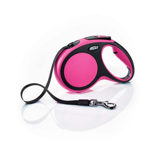 Flexi New Comfort Retractable Tape Dog Leash Pink 1ea/16 ft, MD, Up To 55 lb