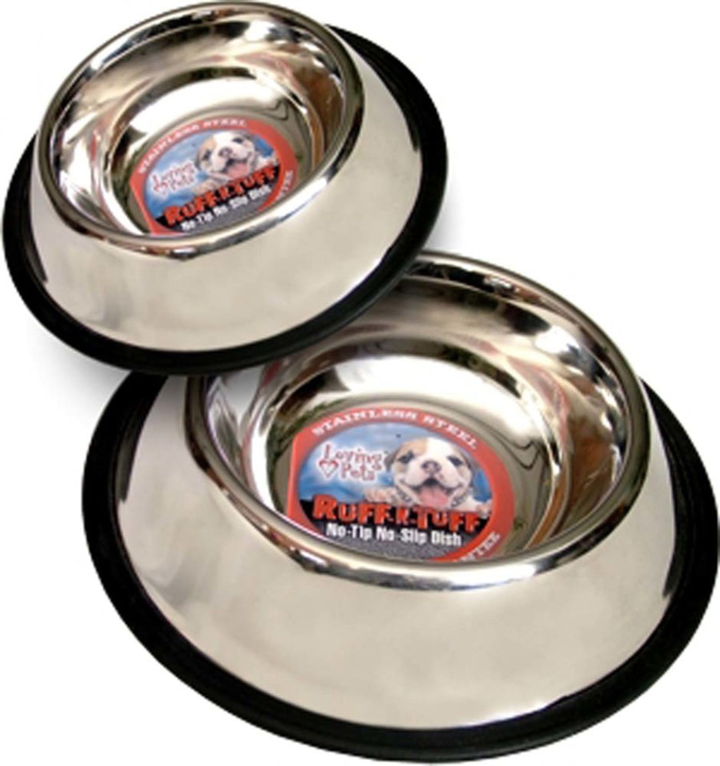 Loving Pets Traditional No-Tip Stainless Steel Dog Bowl Silver 1ea/24 oz