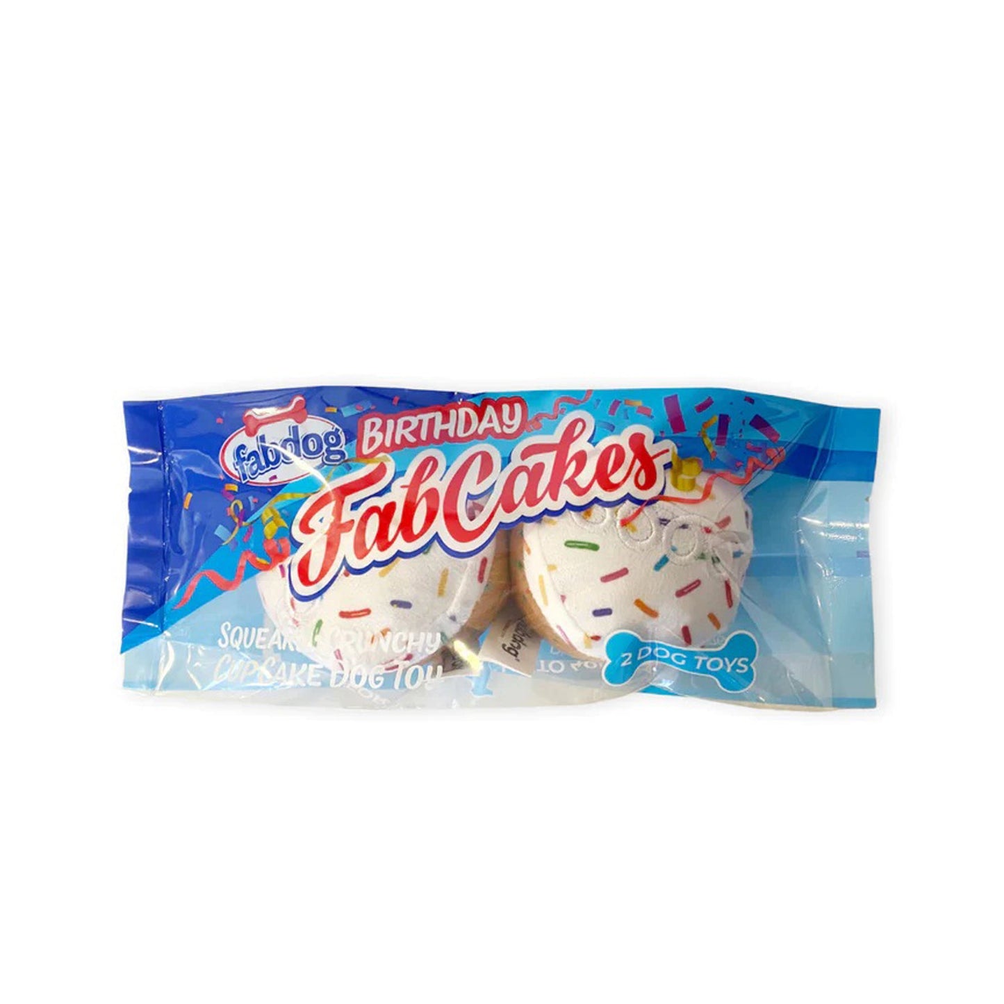 Fabdog Cupcake Birthday 2Ct 3Pk