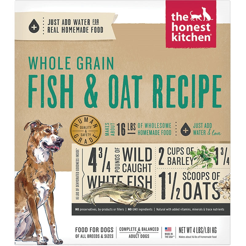 Honest Kitchen Dog Whole Grain Fish Oat 4Lb.Box