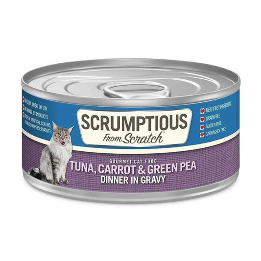 Scrumptious Cat Tuna Carrots & Peas Gravy 2.8oz. (Case of 12)