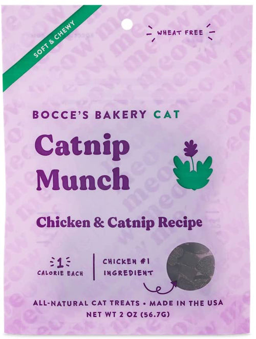 Bocce's Bakery Catnip Munch Soft and Chewy Cat Treats 2oz.