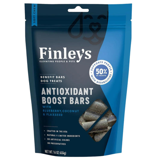 Finleys Dog Soft Chew Benefit Bars Antioxidant Boost 16oz.