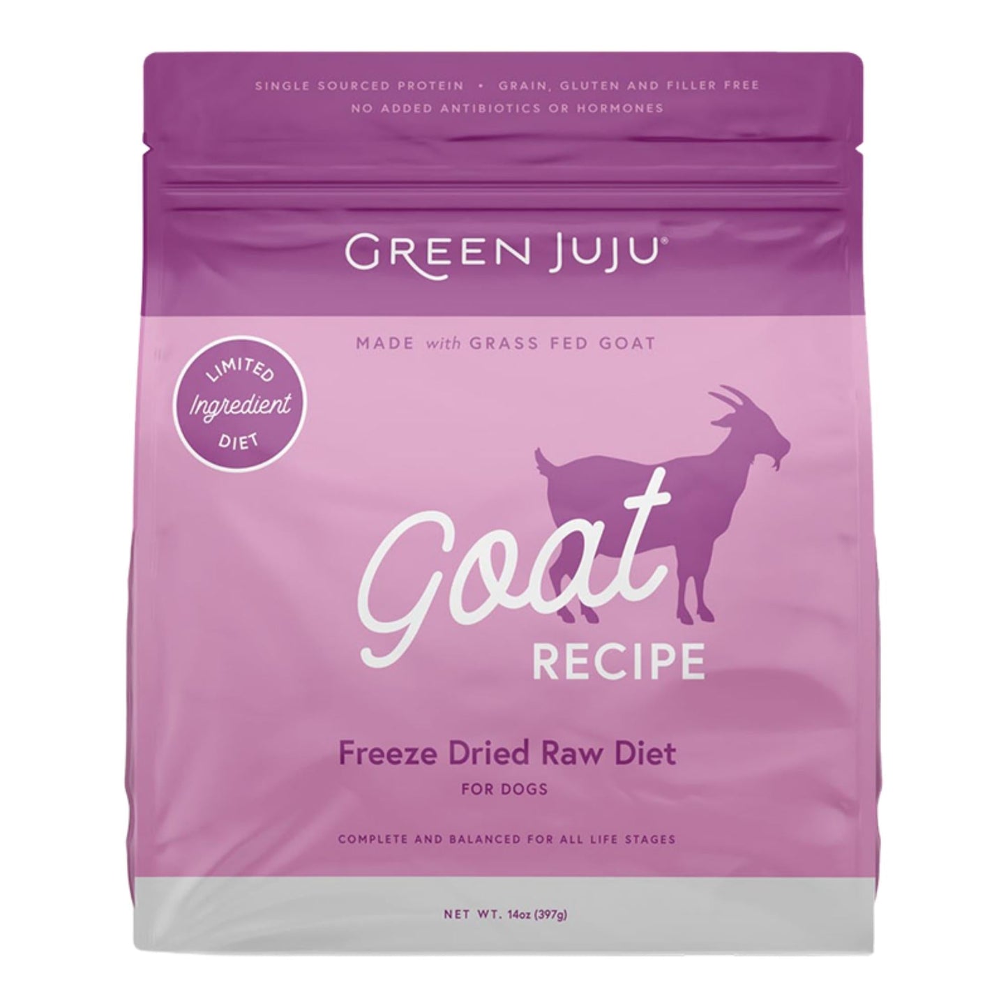 Green Juju Dog Freeze-Dried Raw Goat 14oz.