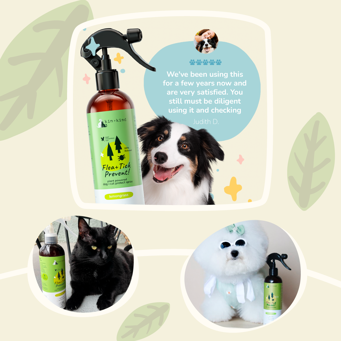 Kin+Kid Flea/Tick Lemongrass Protect Spray 12oz.