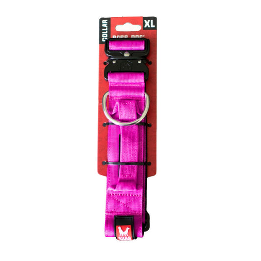 Boss Dog Tactical Adjustable Dog Collar Hot Pink, 1ea/XL