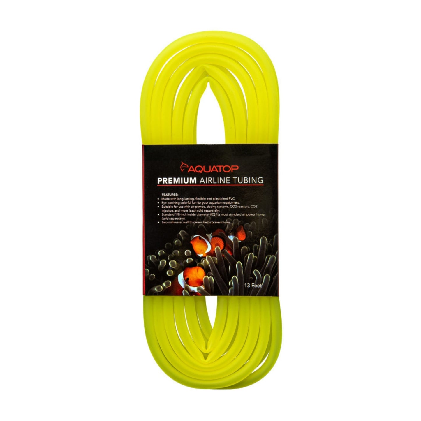 Aquatop Airline Tubing Neon Yellow, 1ea/13 ft