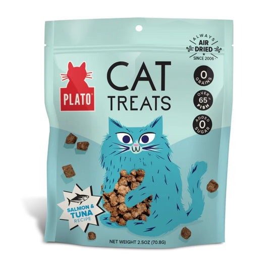 Plato Cat Grain Free Air Dried Treat Tuna Salmon 2.5Oz