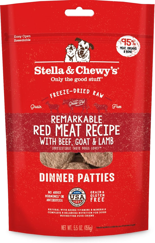 Stella and Chewys Dog Freeze Dried Dinner Red Meat 5.5 oz.