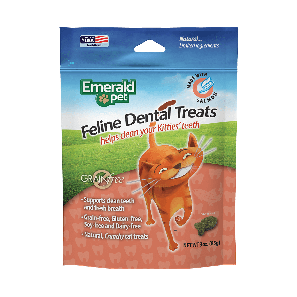 Emerald Pet Feline Dental Cat Treats Salmon 1ea/3 oz