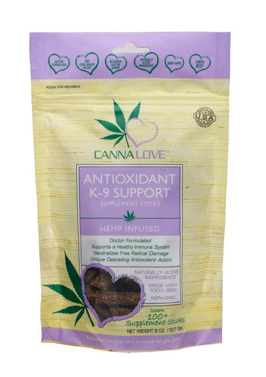 CannaLove Antioxidant Hemp Infused Dog Supplement Sticks 1ea/8 oz