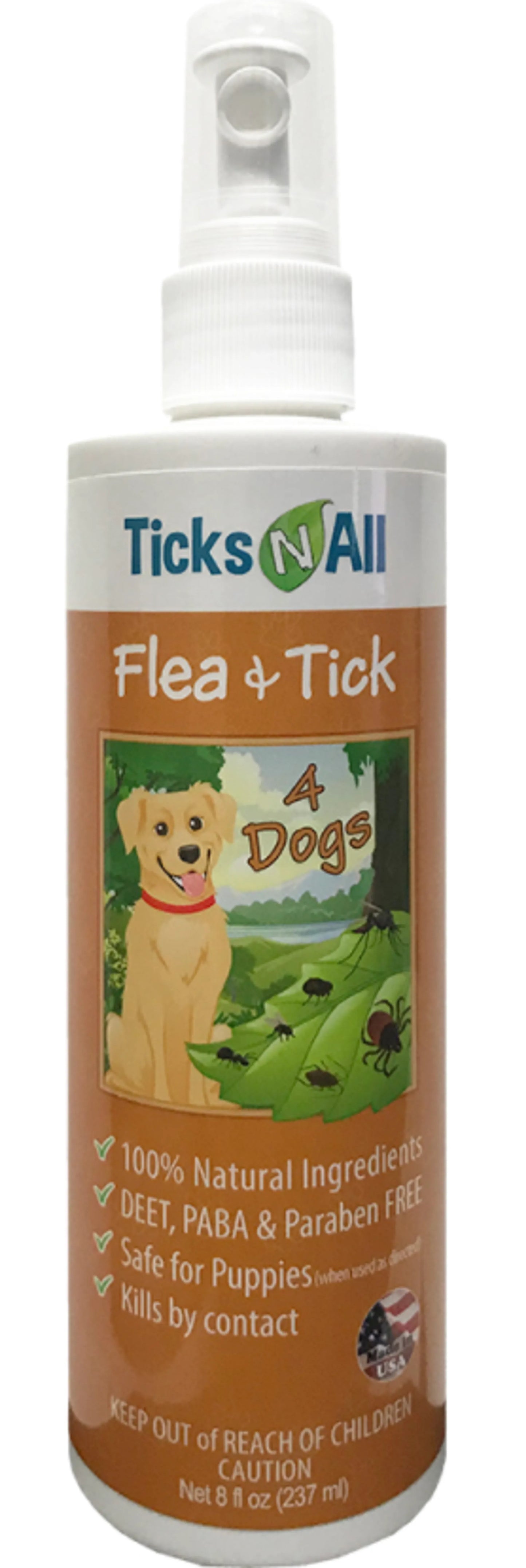 All Natural Flea & Tick 4 Dogs 8oz