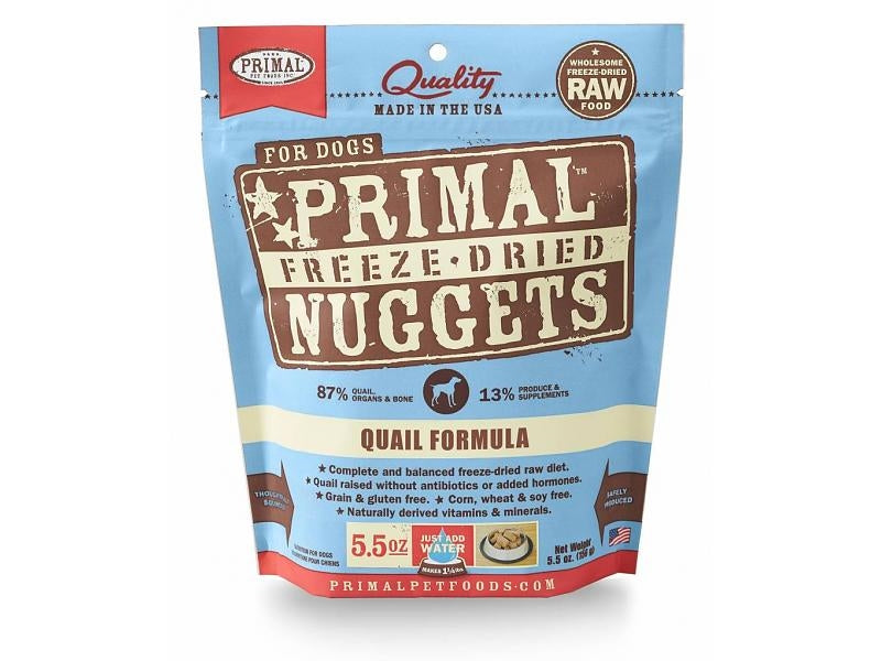 Primal Dog Freeze Dried Nugget Quail 5.5 oz.