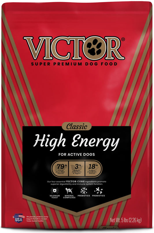 Victor Super Premium Dog Food Classic High Energy Dry Dog Food Beef 1ea/5 lb