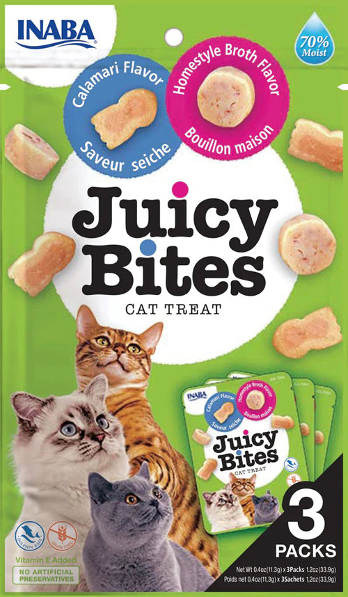 Inaba Cat Juicy Bites Homestyle calamari 1.2oz. (6 Count)