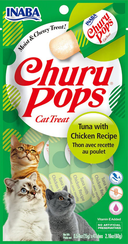 Inaba Cat Churu Pop Tuna Chicken 2.16oz. (6 Count)