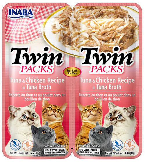 Inaba Cat Twin Pack Tuna Chicken in Tuna Broth 2.08oz. (6 Count)