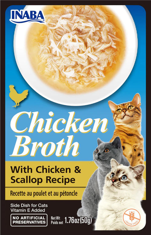 Inaba Cat Broth Chicken Scallop 1.76oz. (6 Count)