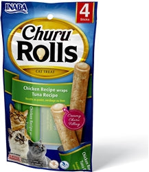 Inaba Cat Churu Rolls Chicken Wrap Tuna 1.04oz. (6 Count)