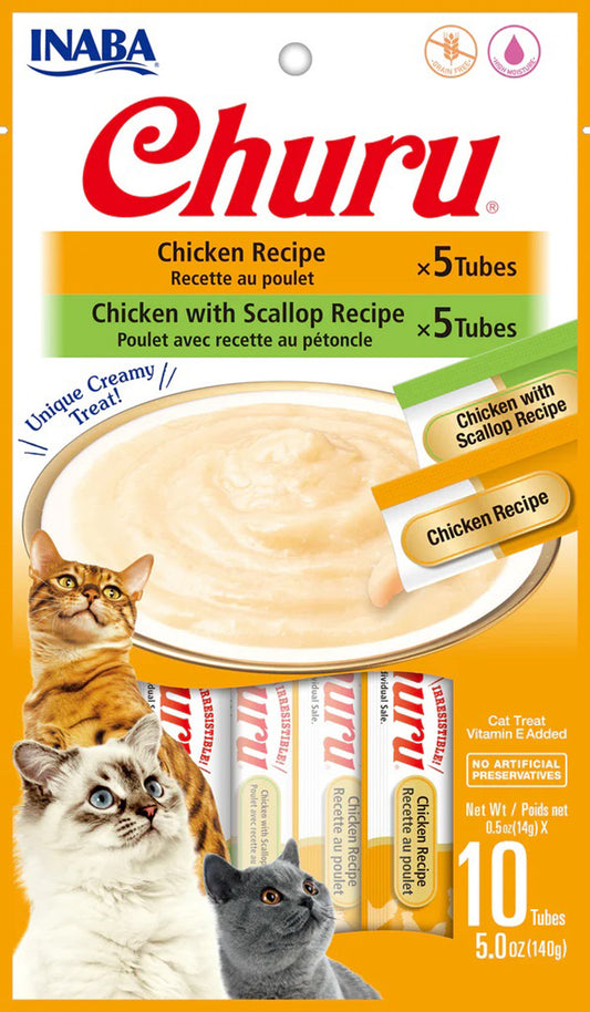 Inaba Cat Churu Chicken 10Ct/5Z Variety Bag