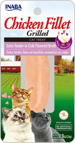 Inaba Cat Grill Fil Xtnder Chicken /Crab Broth .9Oz/6Ct