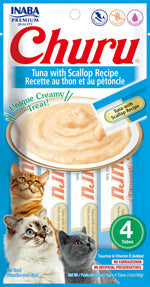 Inaba Cat Churu Puree Tuna Scallop 0.52Oz/6Ct