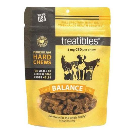 Treatibles Hemp Wellness Hard Chews Balance Pumpkin Sm/Md-75 Ct